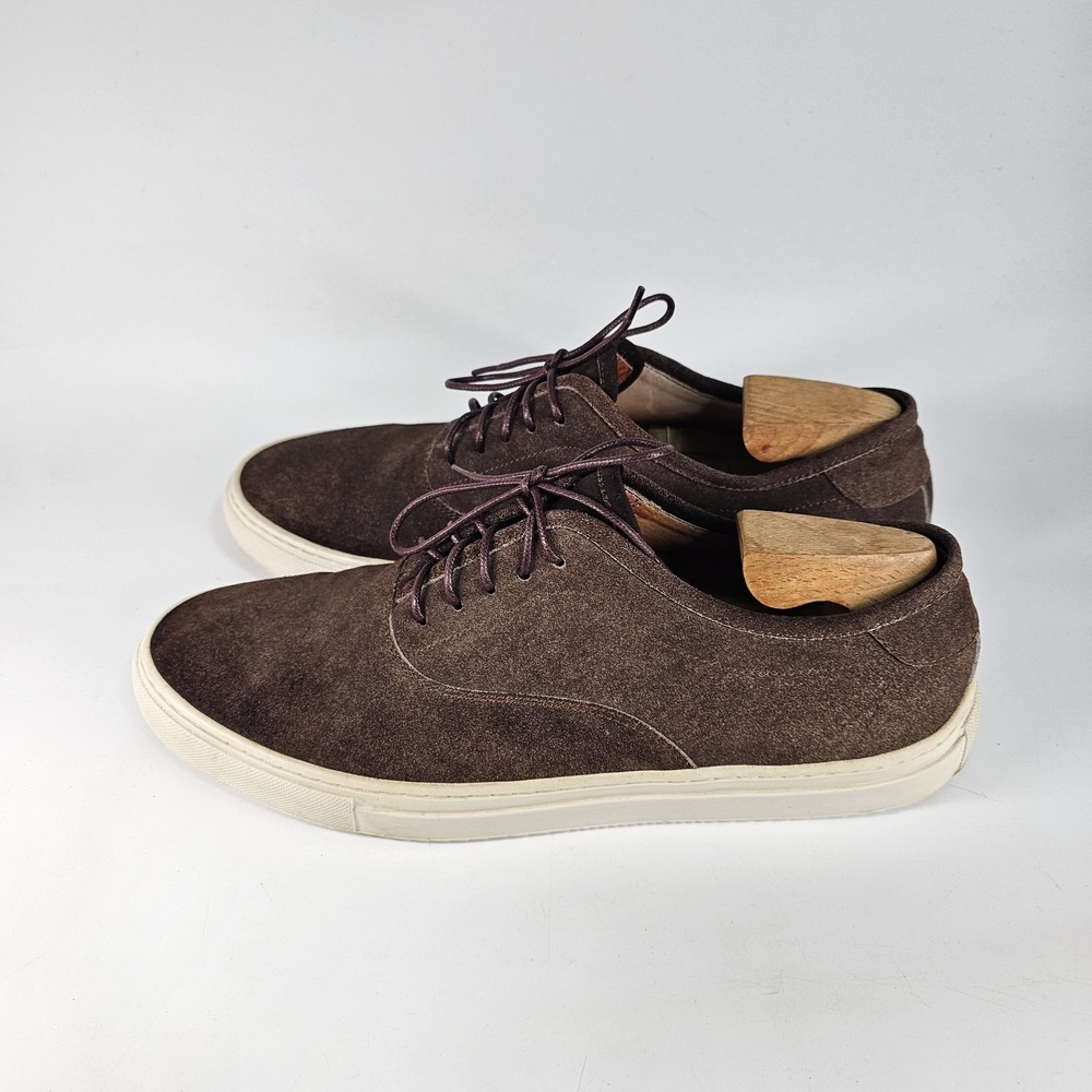 Beckett Simonon Conti Sneakers Suede Mens 11 Casual Old Money Waxed Laces Brown - Picture 4 of 10